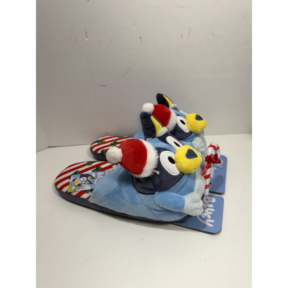 Bluey‎ & Bingo Unisex Christmas Plush House Slippers Sandals Size XL Kids
